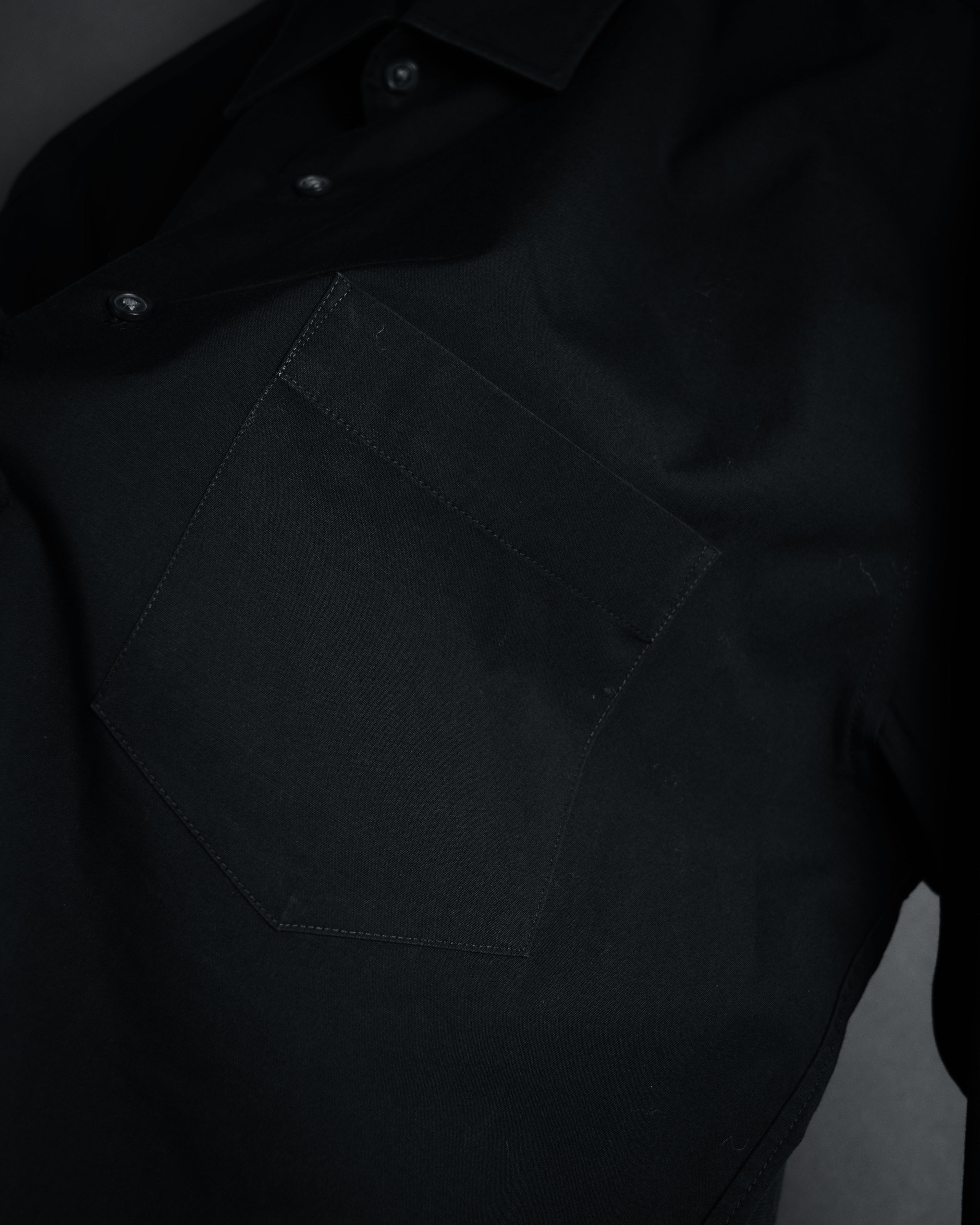 "SAINT LAURENT" 2017 season minimalist black dress shirt