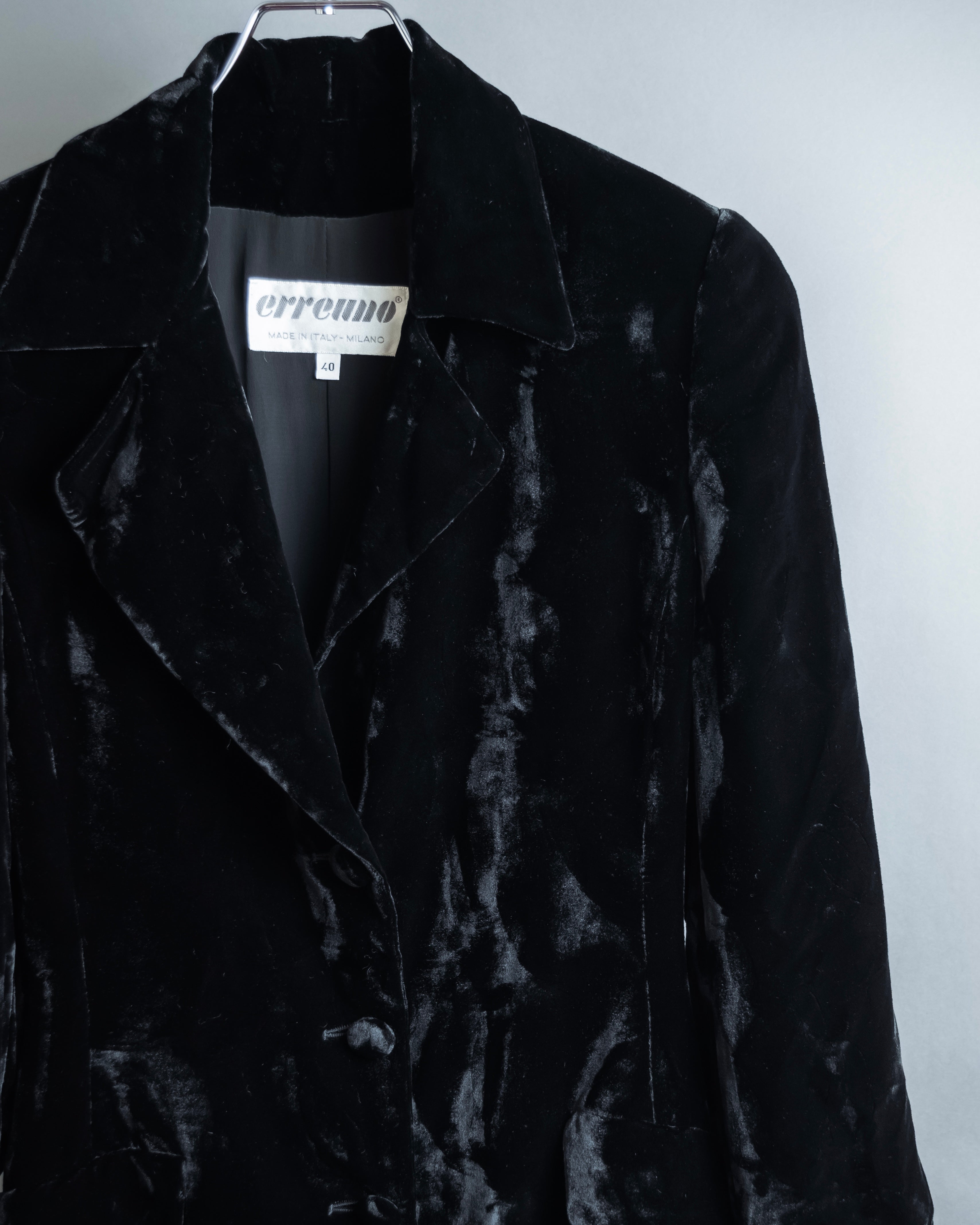 "ERREUNO" Relaxed tailored velour jacket