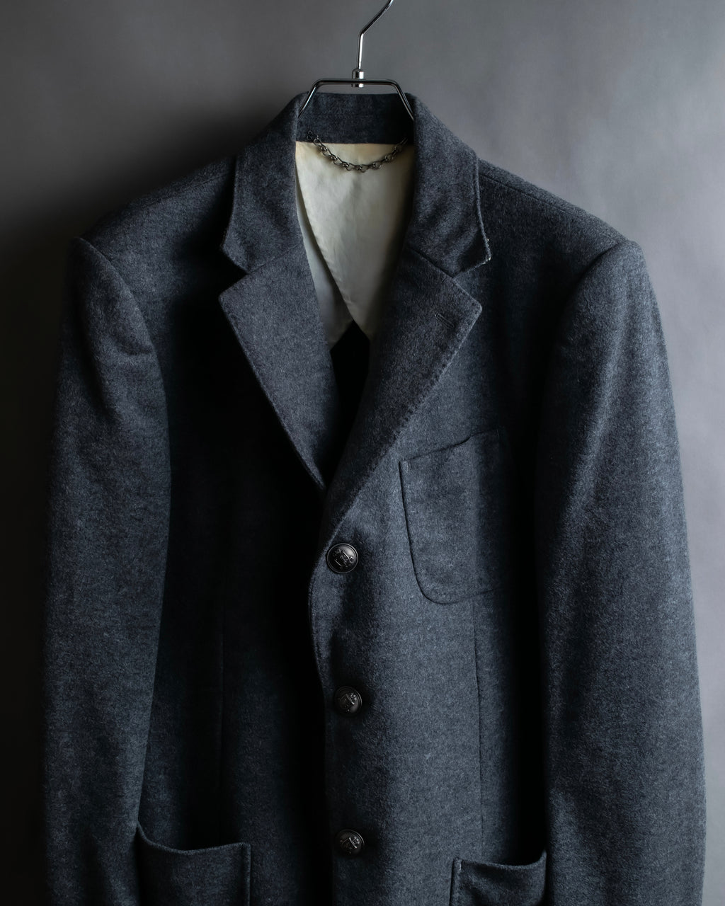 "MIHARA YASUHIRO" Hidden zip detail tailored jacket