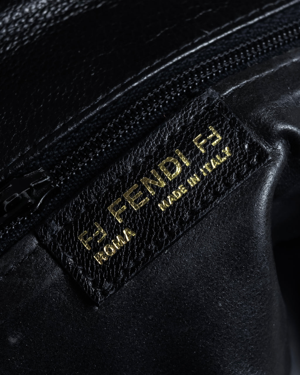 "FENDI" 80's Karl Lagerfeld design braided leather shoulder bag