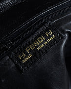 "FENDI" 80's Karl Lagerfeld design braided leather shoulder bag