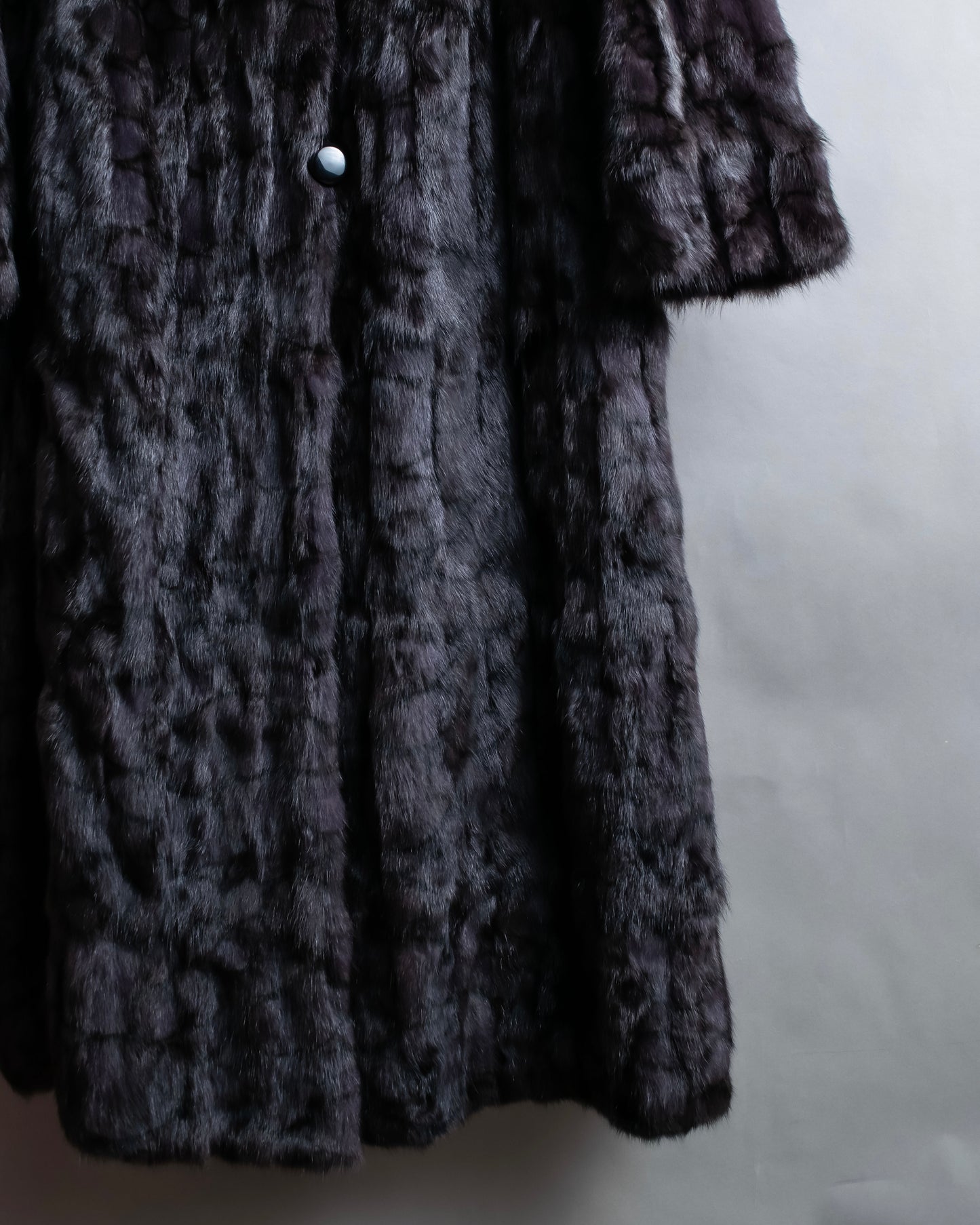 Vintage squirrel fur reversible maxi length coat