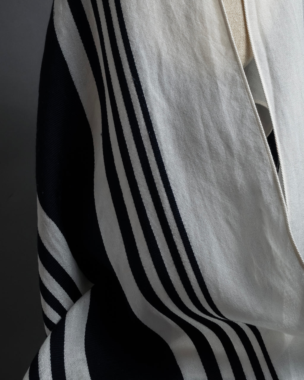 "GUCCI" 90's-00's Line fringe design two-tone long stole