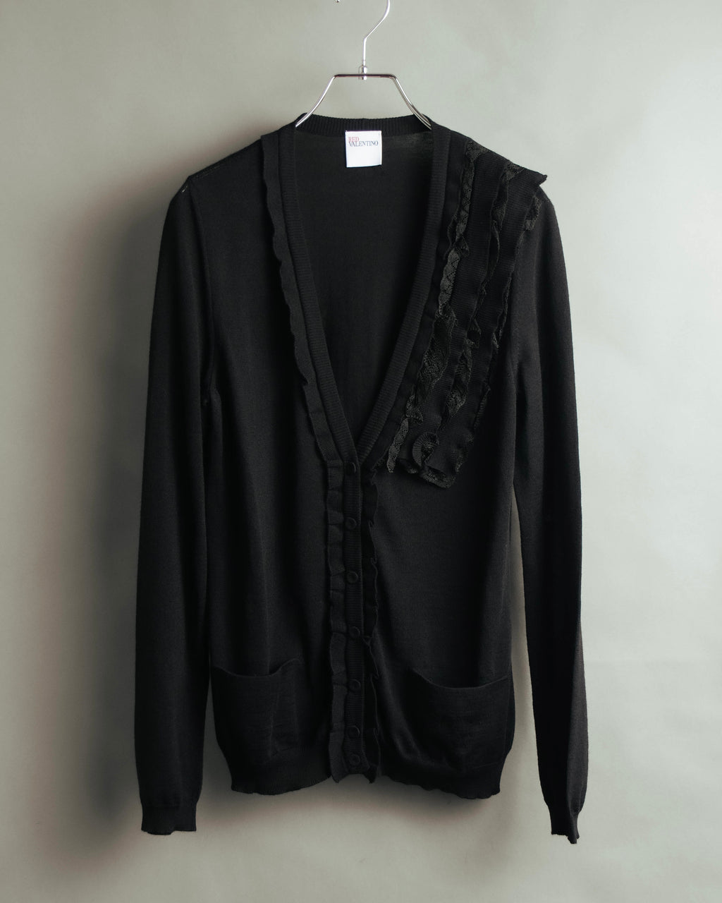 "RED VALENTINO" 10's Feminine merino wool knit cardigan