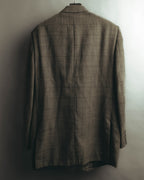 "Pierre Balmain" 80's-90's Windowpane check wool blazer