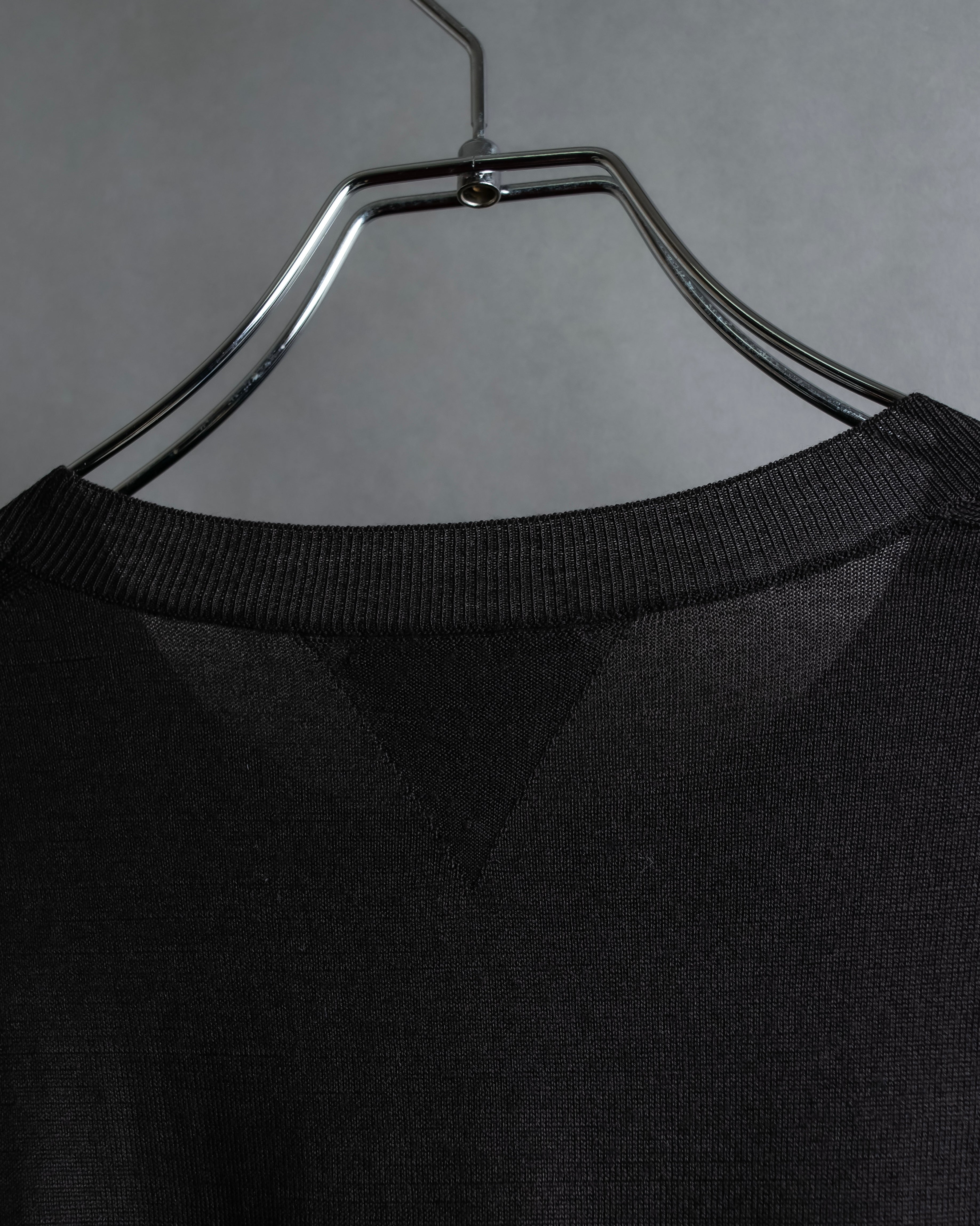 "BOTTEGA VENETA" High quality wool charcoal brown knit