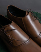 "KATHARINE HAMNETT" Perforated square toe lace-up leather shoes