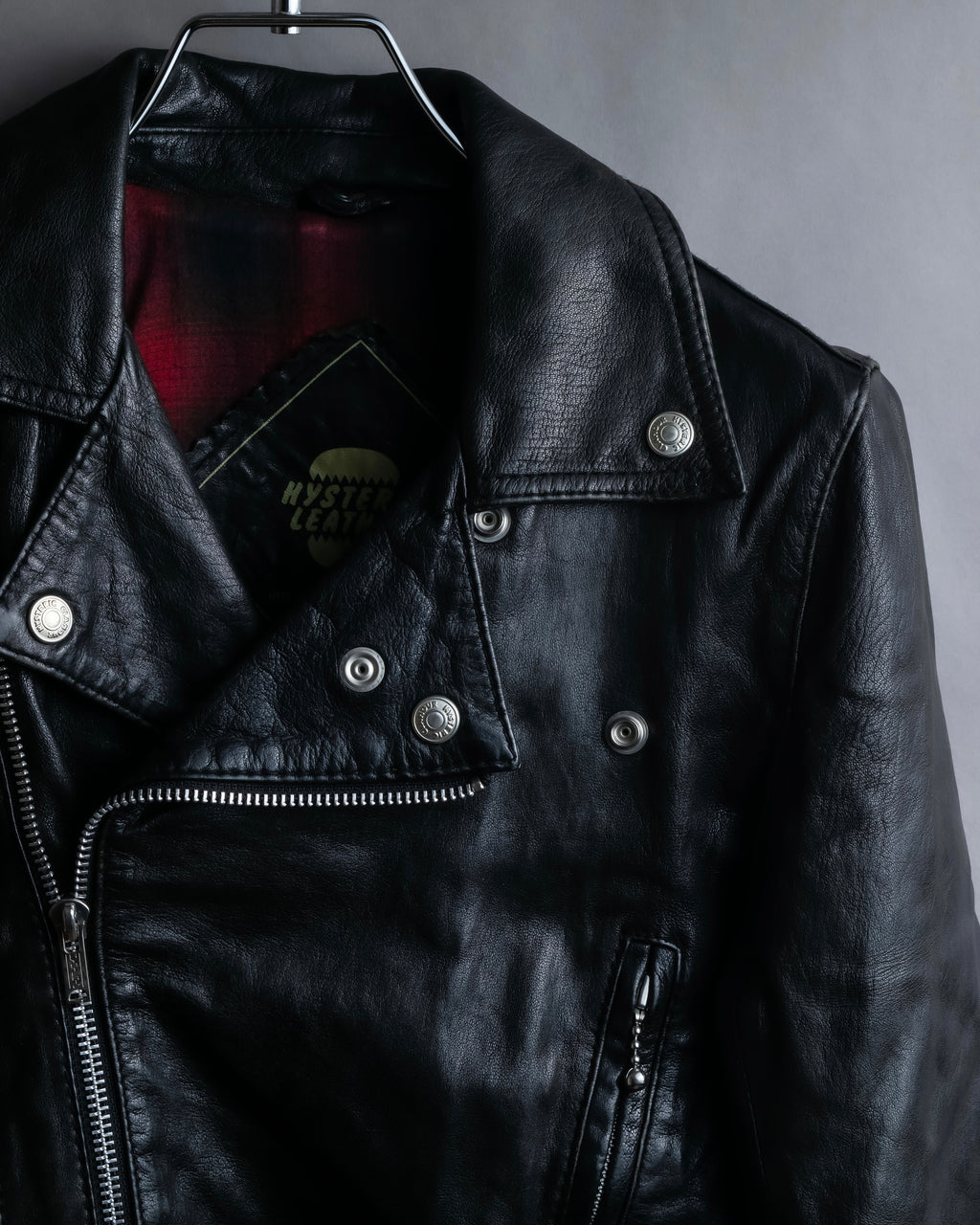 "HYSTERIC GLAMOUR" Lamb leather double riders jacket