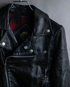 "HYSTERIC GLAMOUR" Lamb leather double riders jacket