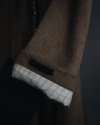 "PRADA" 90’s-00’s embellished fur-collar stretch tech coat