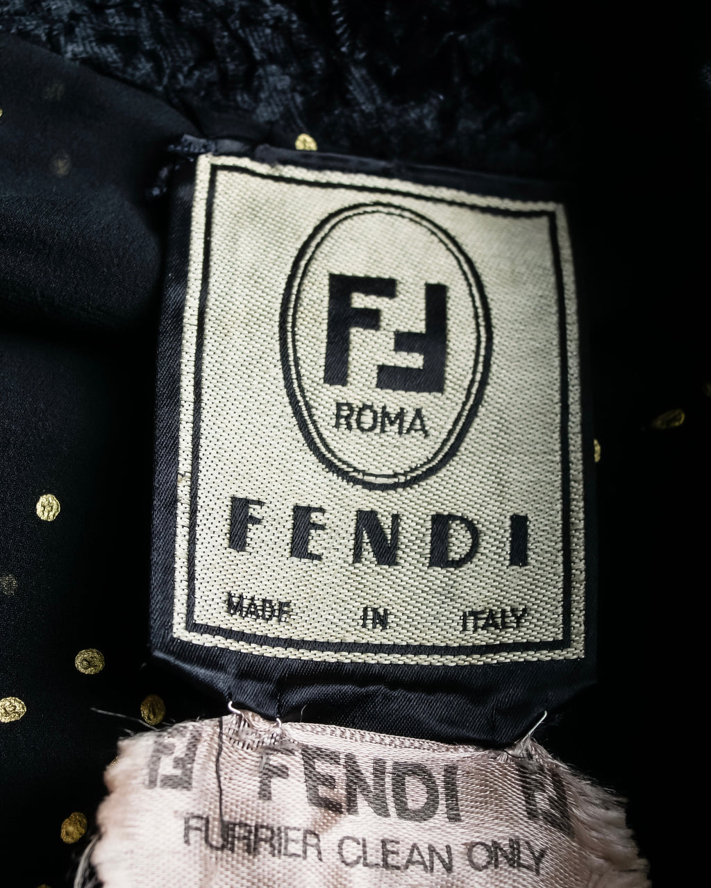 "FENDI" 1970's oversized astrakhan fur coat