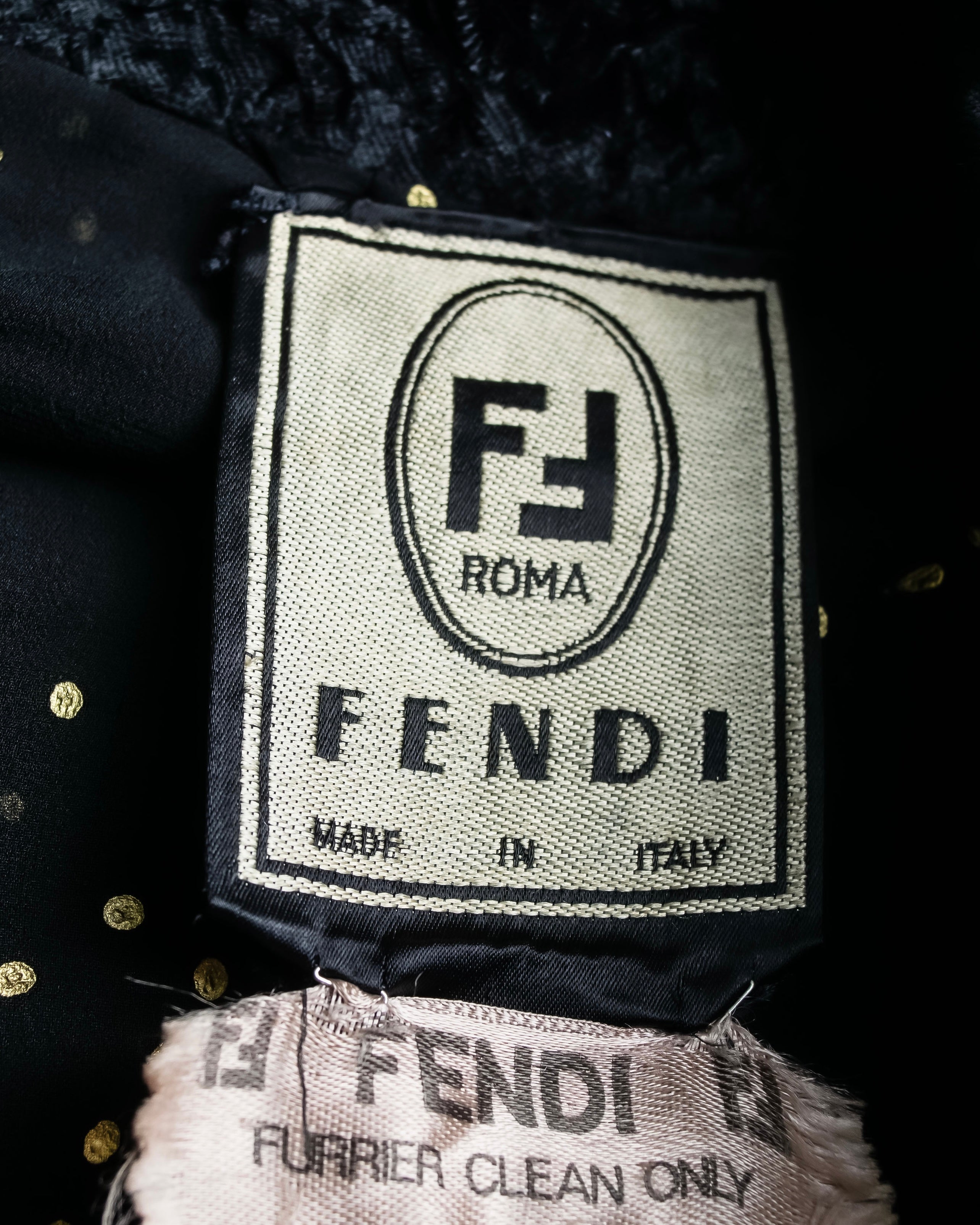 "FENDI" 1970's oversized astrakhan fur coat