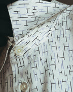 "Hermès" 00's-10's Monogram print cotton long sleeve shirt