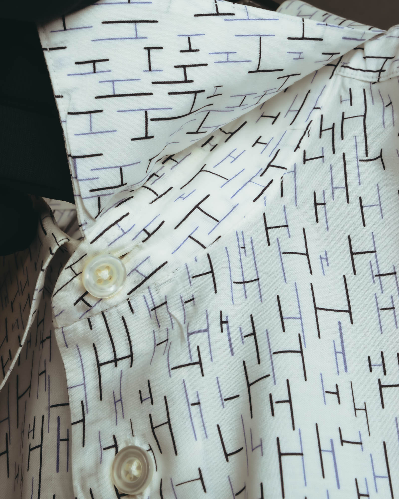 "Hermès" 00's-10's Monogram print cotton long sleeve shirt