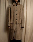 -SPECIAL- "LOEWE" 90's-10's Fur collar cordero lambskin long coat
