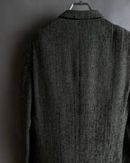 "GIORGIO ARMANI" Greige mix checkered pattern tailored jacket