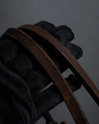 "GUCCI" Horizontally elegant silhouette oiled leather one-shoulder bag