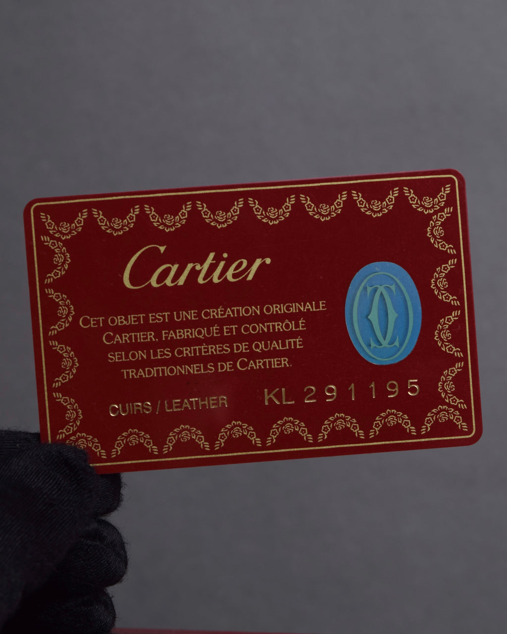 "Cartier" Curved handle design leather wallet bag