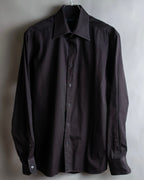 "GUCCI" Spread collar embroidered cotton shirt