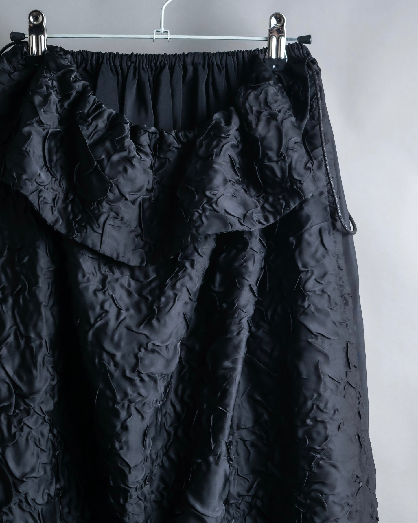 "LIMI feu" Washed layered fabric mid length skirt