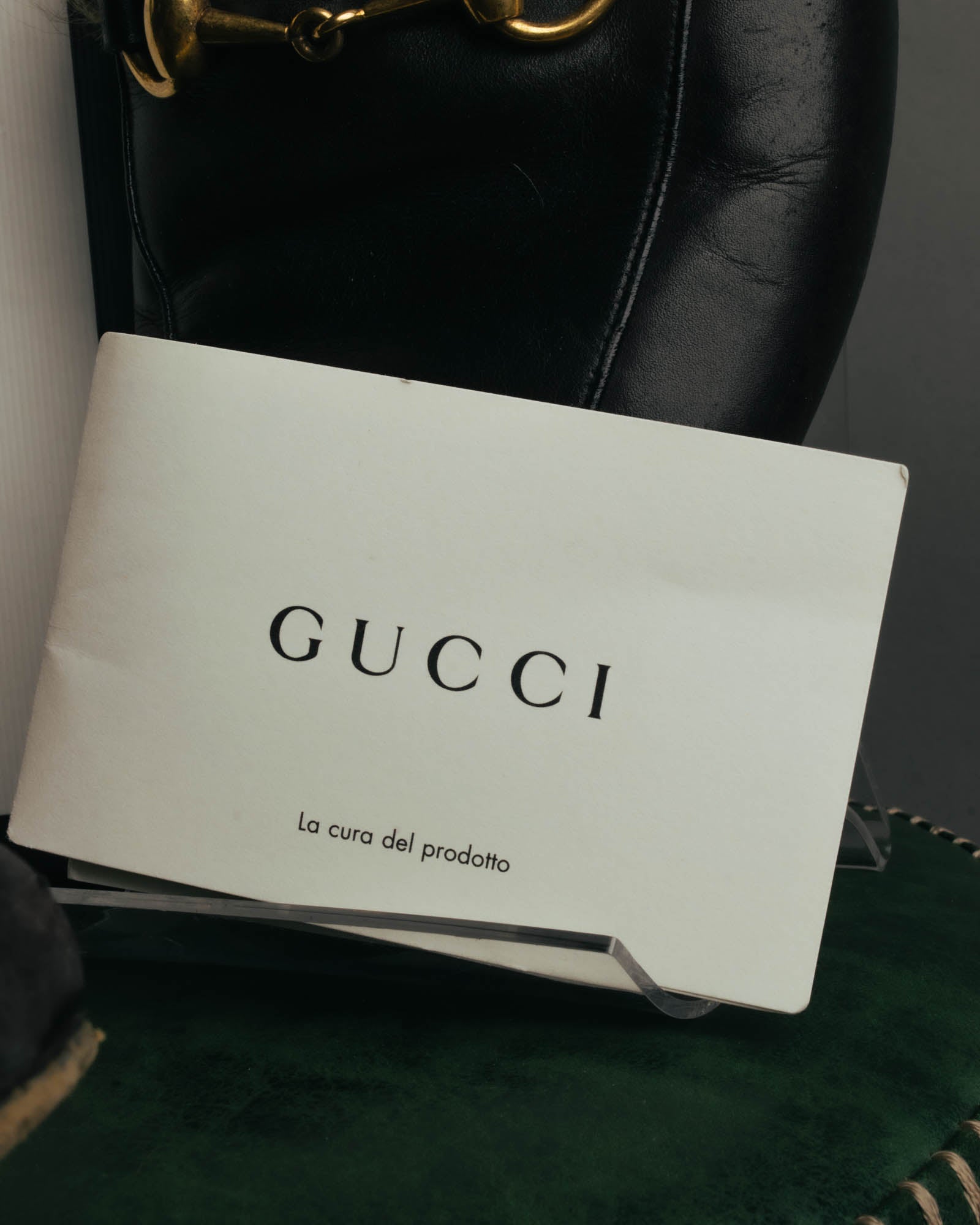 "GUCCI" 2010's Fur lined horsebit backless loafer