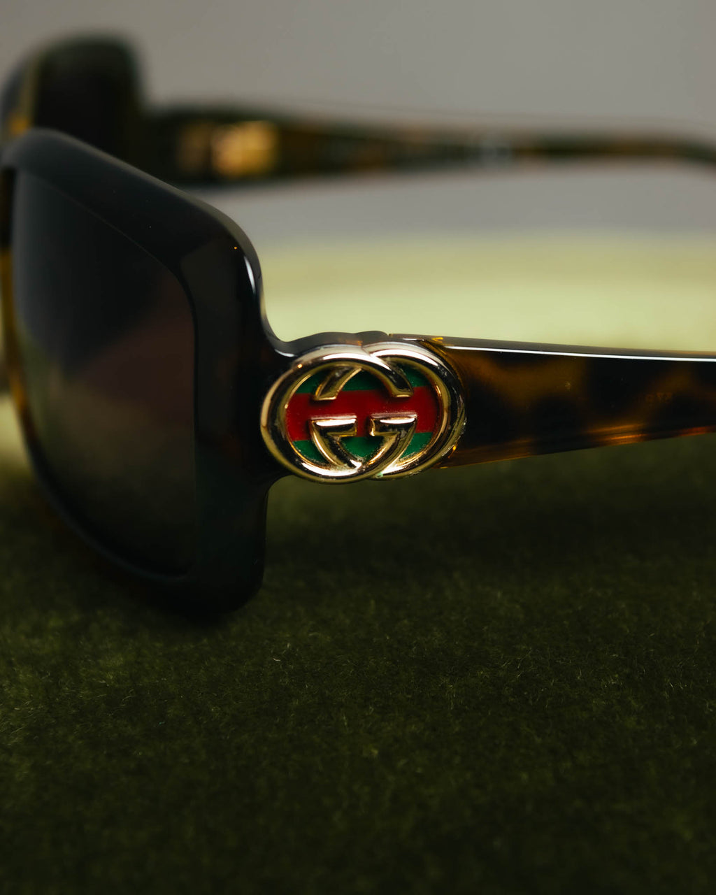 "GUCCI" 00's-10's Tortoiseshell rectangle sunglasses