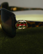 "GUCCI" 00's-10's Tortoiseshell rectangle sunglasses
