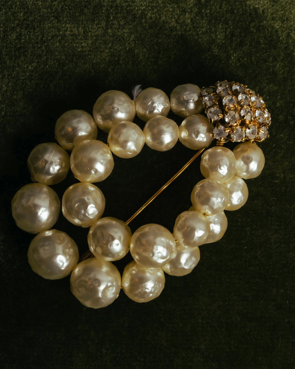 “Christian Dior” 70’s-80’s Boutique pearl rhinestone brooch