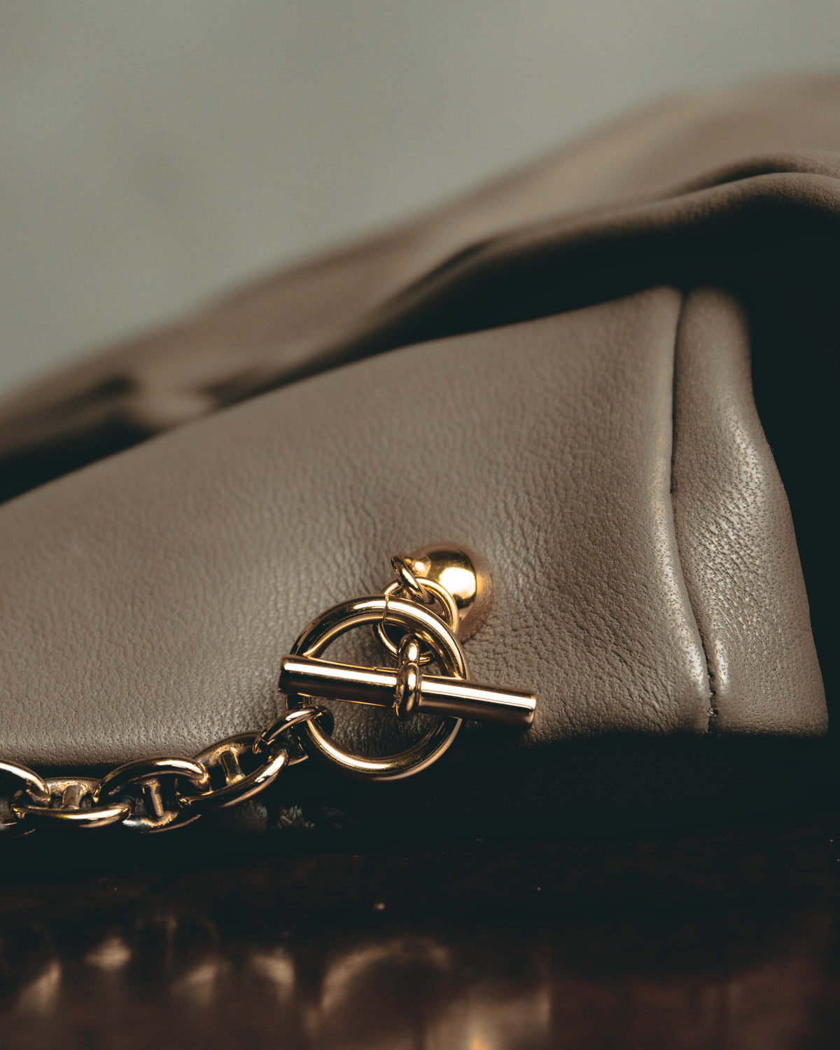 -SPECIAL- "Hermès" 20's Luxurious chain detailed lambskin leather gloves