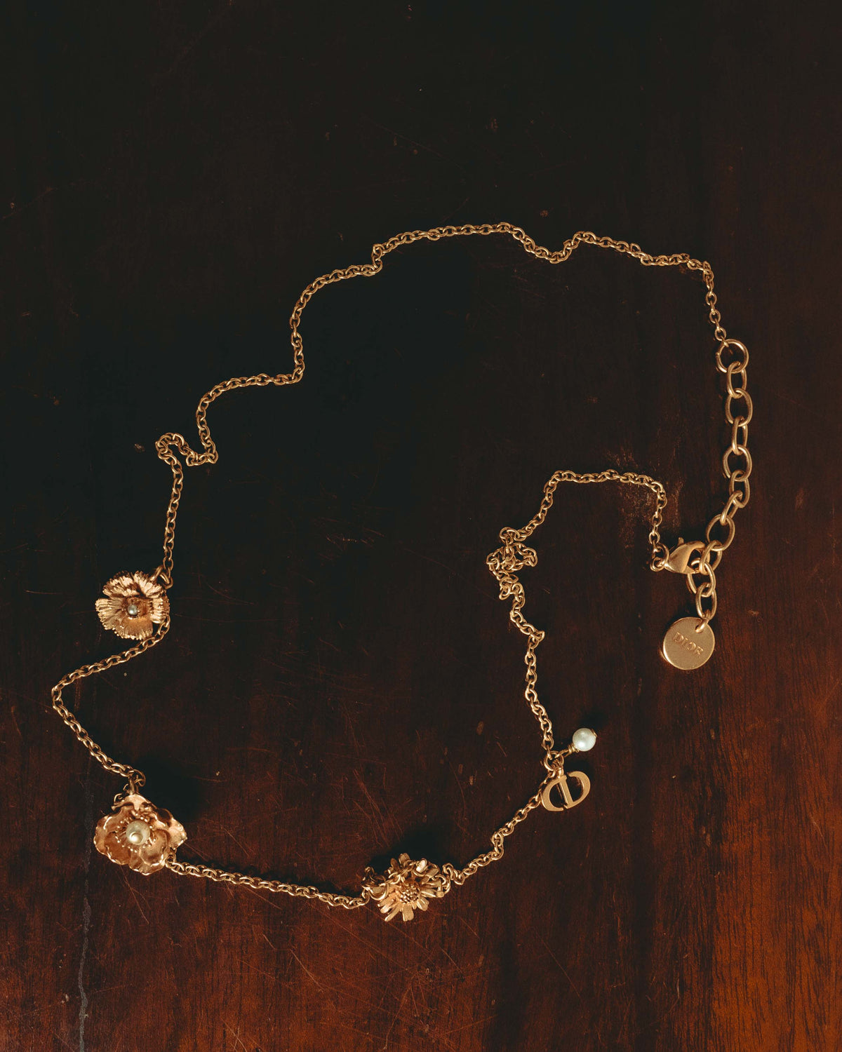 "Christian Dior" 2010's-20's Floral pearl necklace