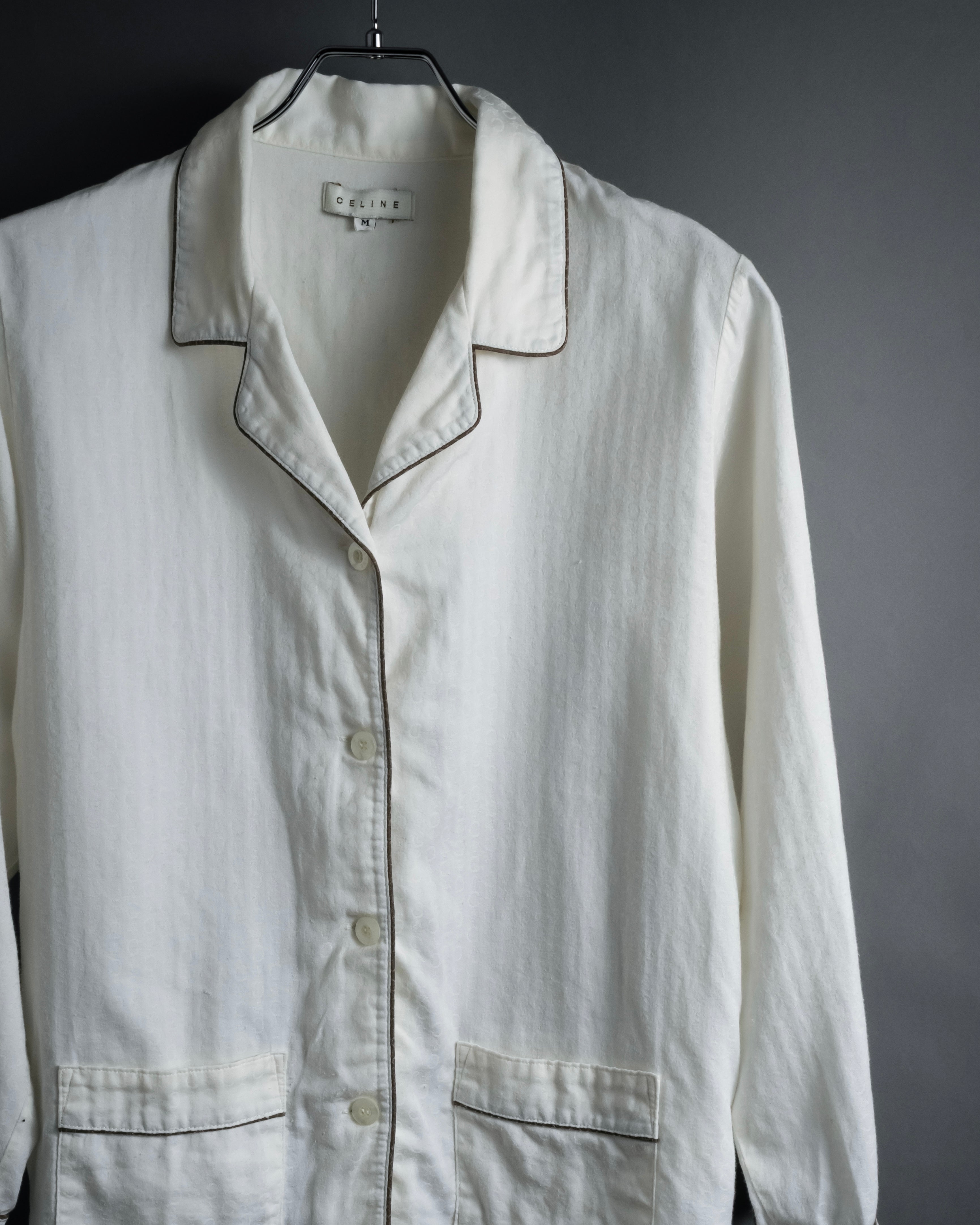 "CELINE" 90's-00's Macadam print pajama set up