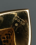 "GUCCI" Interlocking G rhinestone design dome-shaped ring