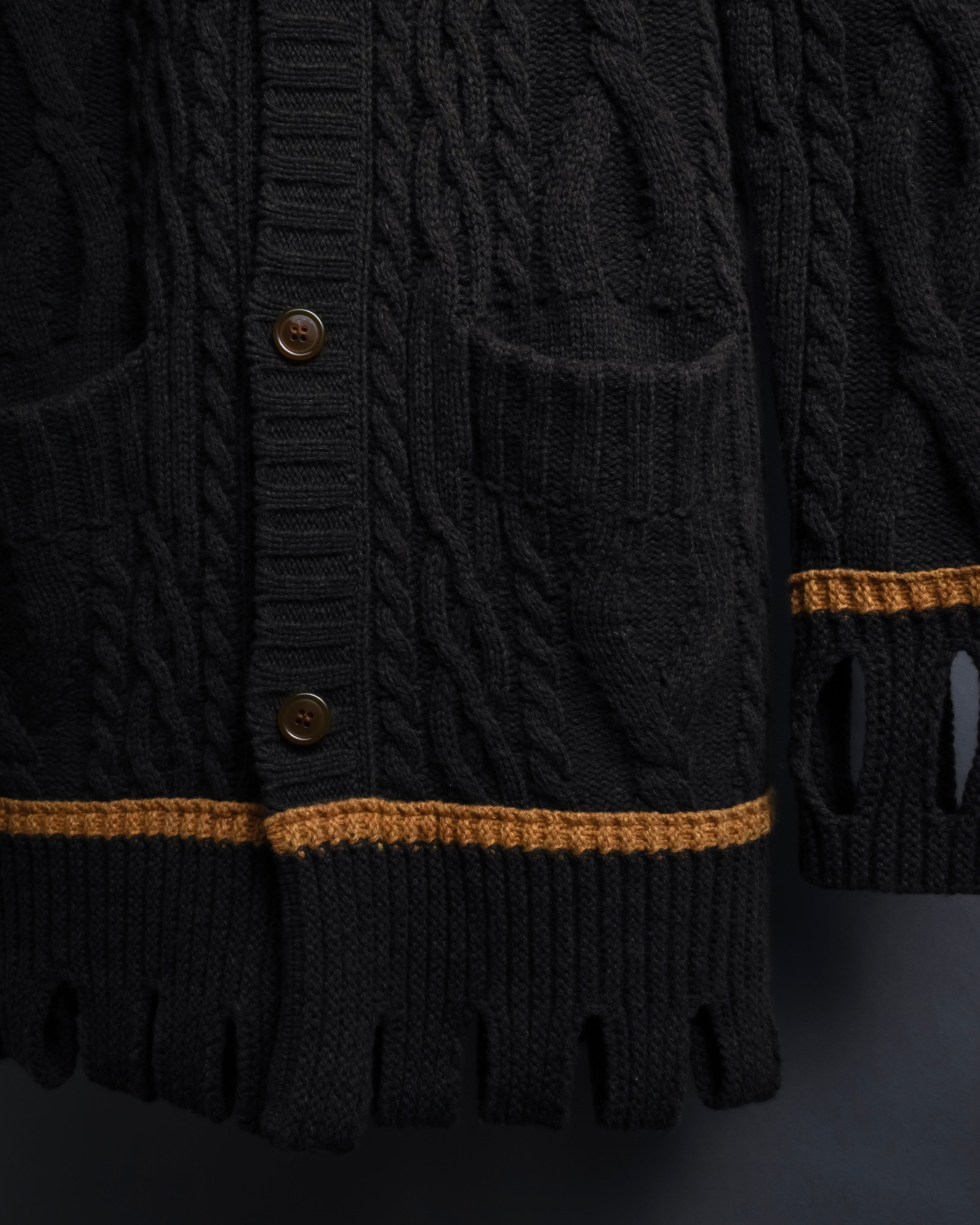 "Vivienne Westwood" Orb logo engraved cable knit cardigan