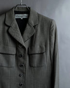 "Christian Dior" Flap pocket detail military tailored jacket