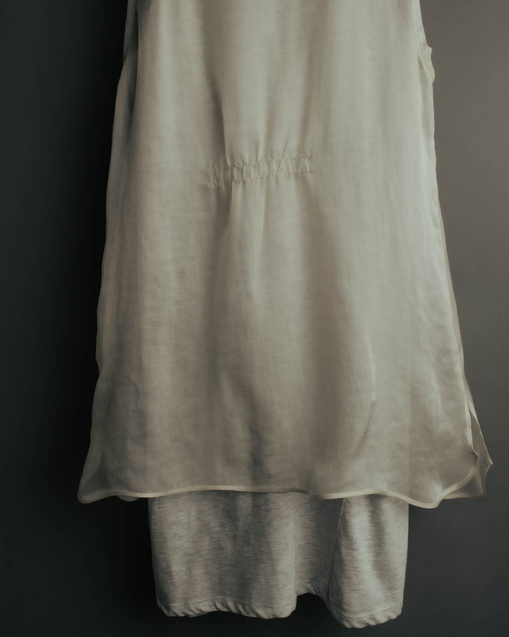 -SPECIAL- “Brunello Cucinelli” 00’s-10’s Sheer layered sleeveless tunic dress