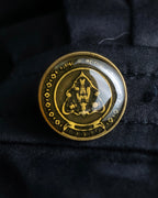 "GUCCI" No collar design gold button accents blouse