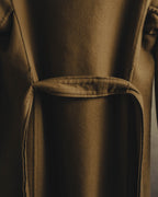 “GUCCI” 00’s-10’s Cashmere-blend leather-trimmed belted long coat