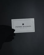 "PIERRE BALMAIN" 80’s-90’s box calf gold bar top handle bag