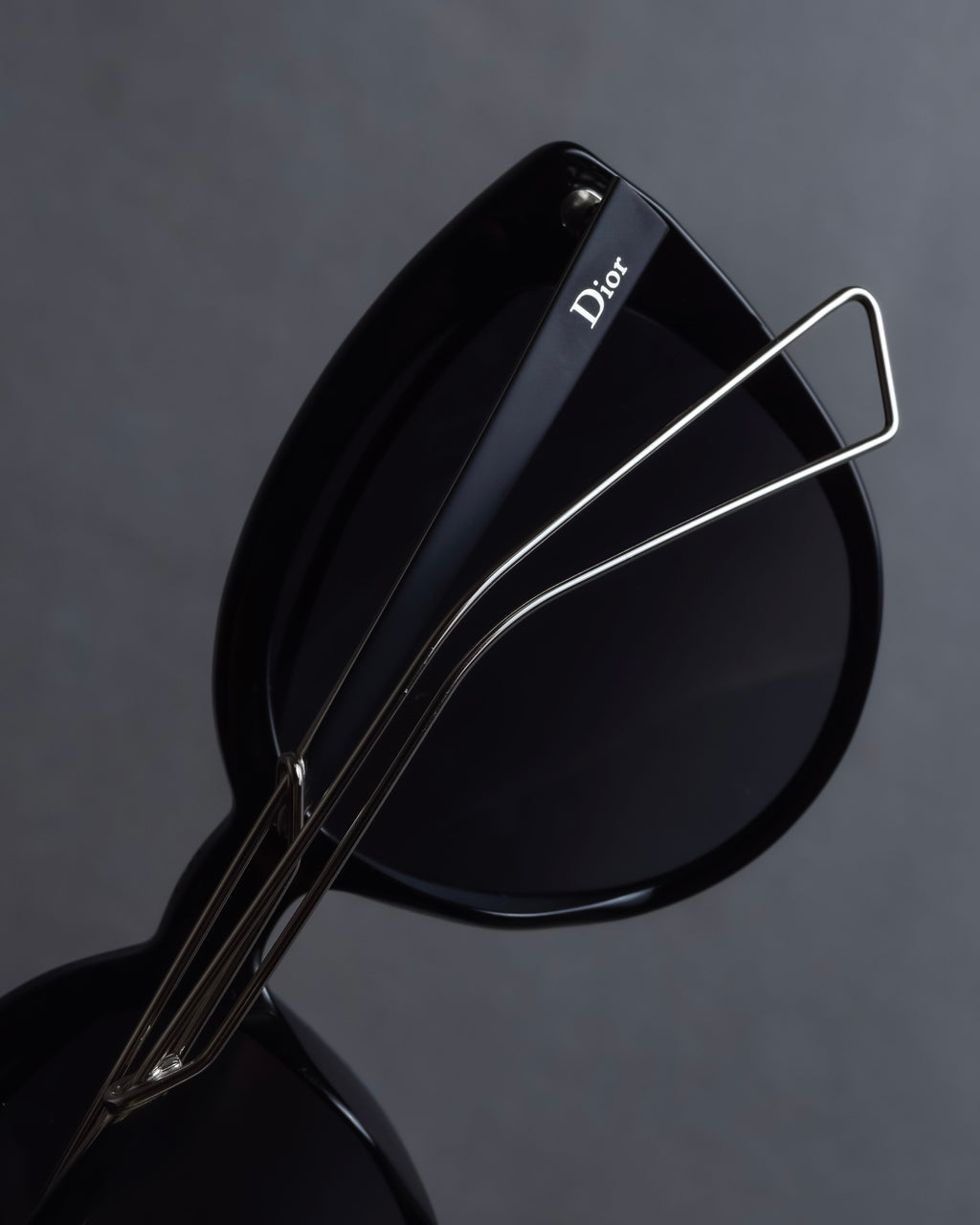 "Christian Dior" Metal frame layered cat-eye sunglasses