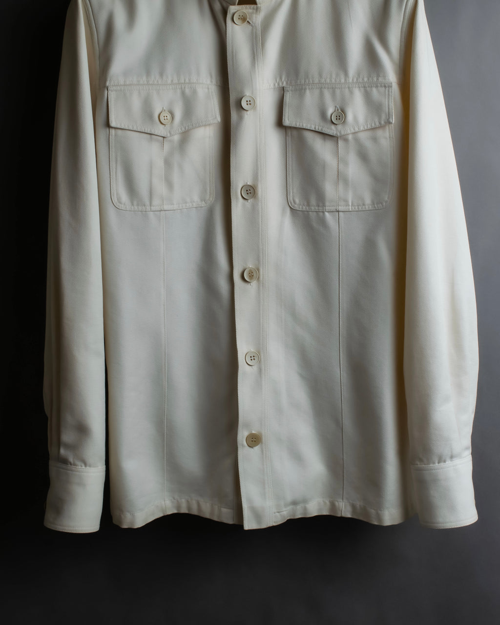 "GUCCI" Flap pocket design band collar shirt jacket