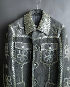 "YOSHIYUKI KONISHI" Countless button design stand collar blouson