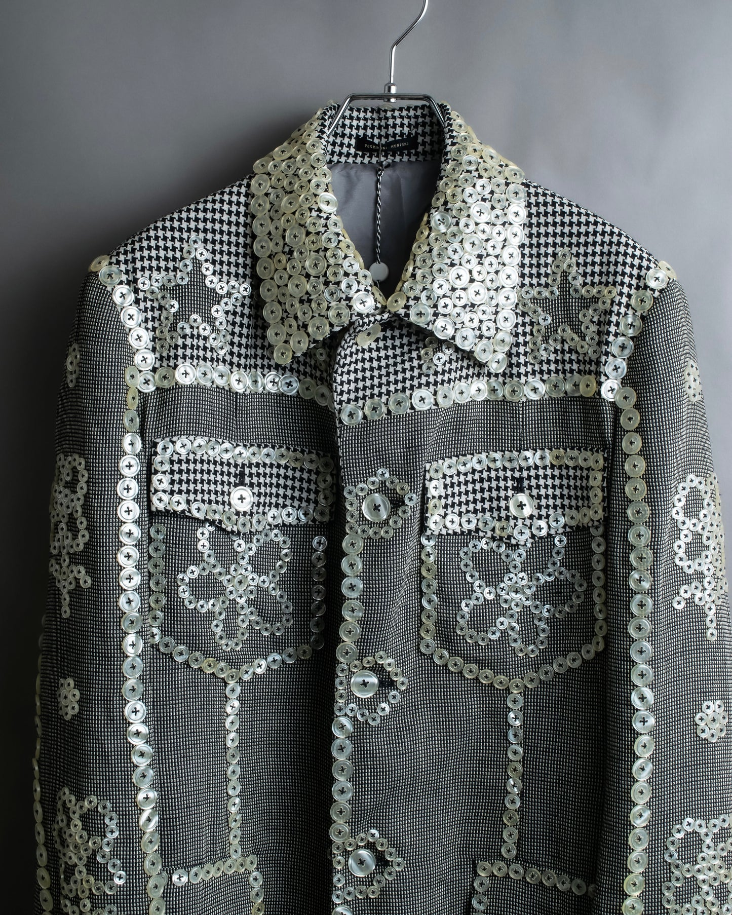 "YOSHIYUKI KONISHI" Countless button design stand collar blouson