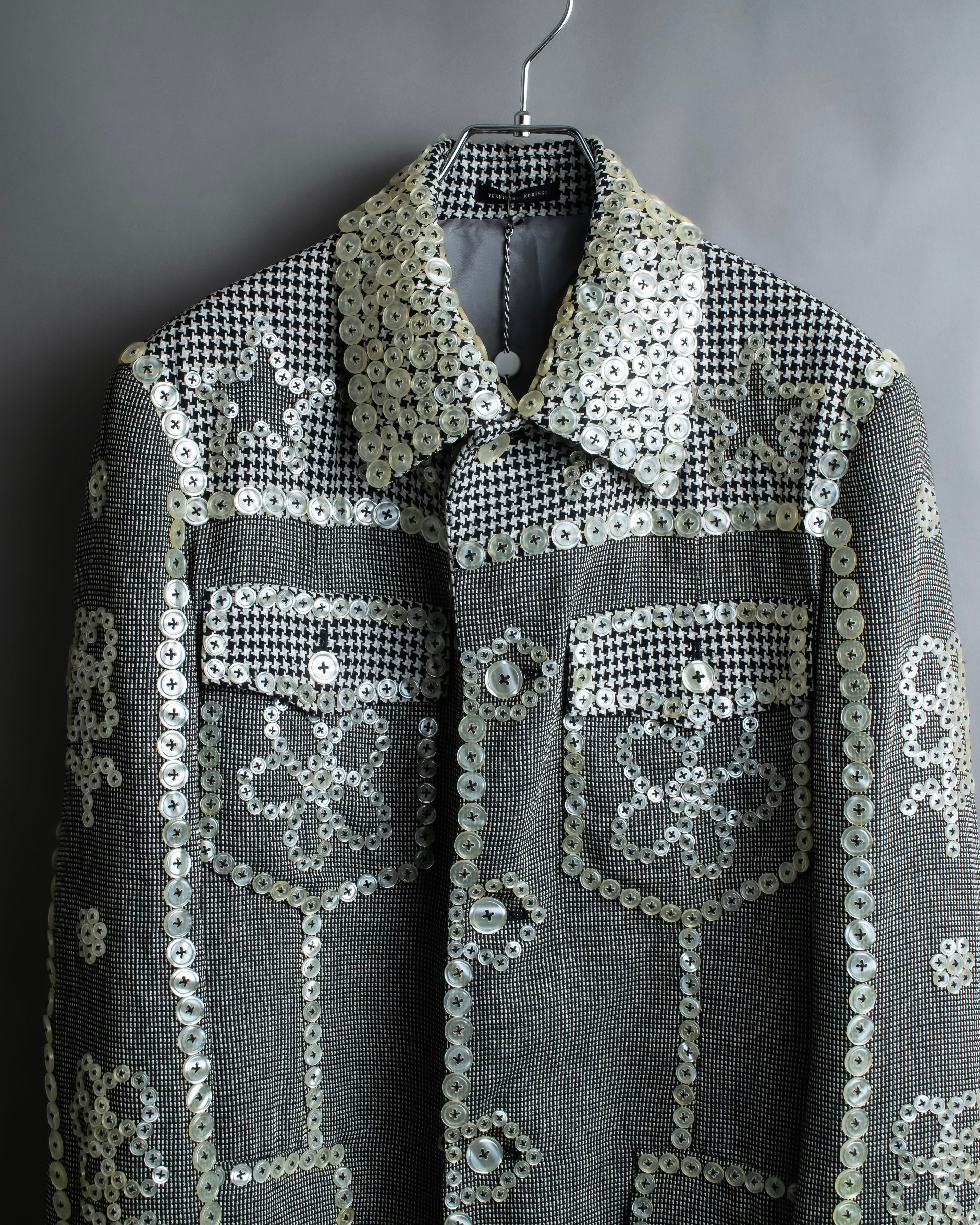 "YOSHIYUKI KONISHI" Countless button design stand collar blouson
