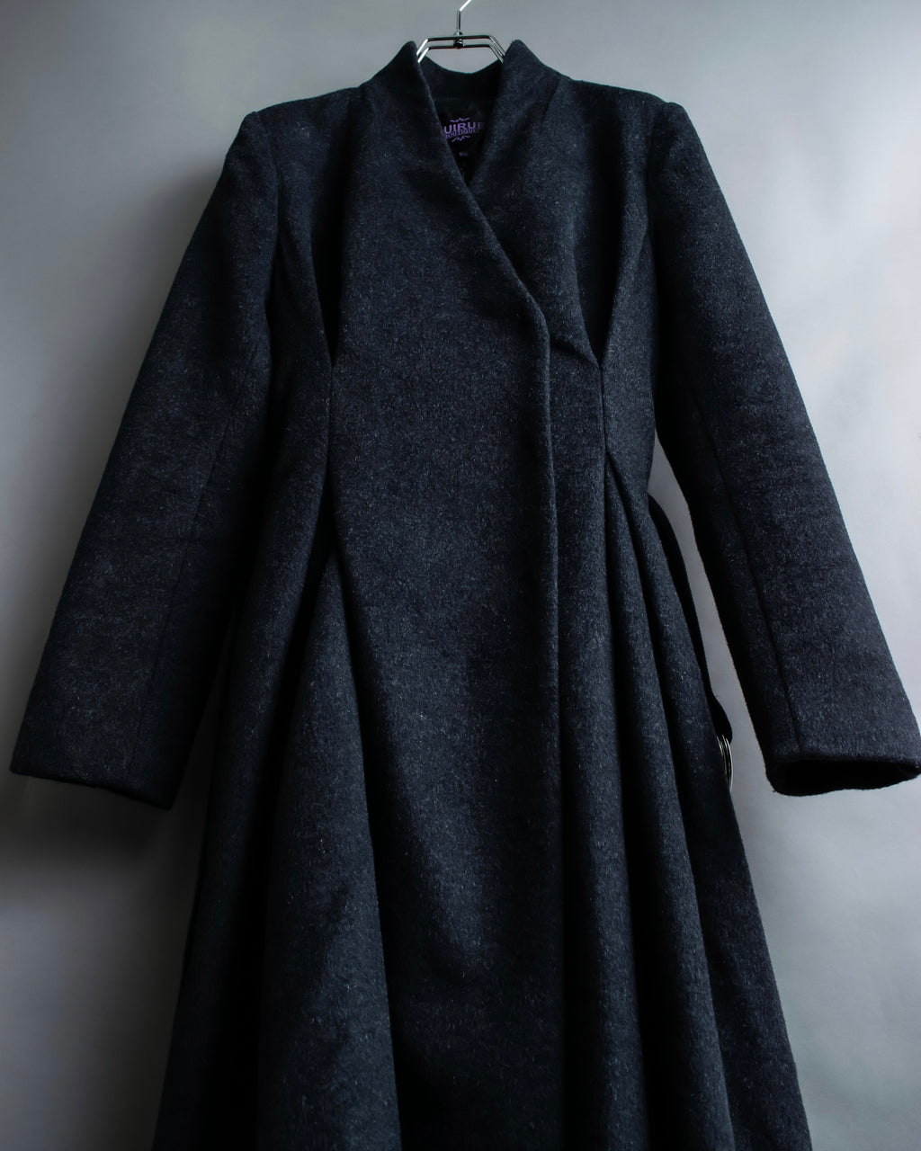 "RUIRUE BOUTIQUE" Shawl collar flare silhouette coat