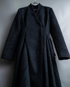 "RUIRUE BOUTIQUE" Shawl collar flare silhouette coat