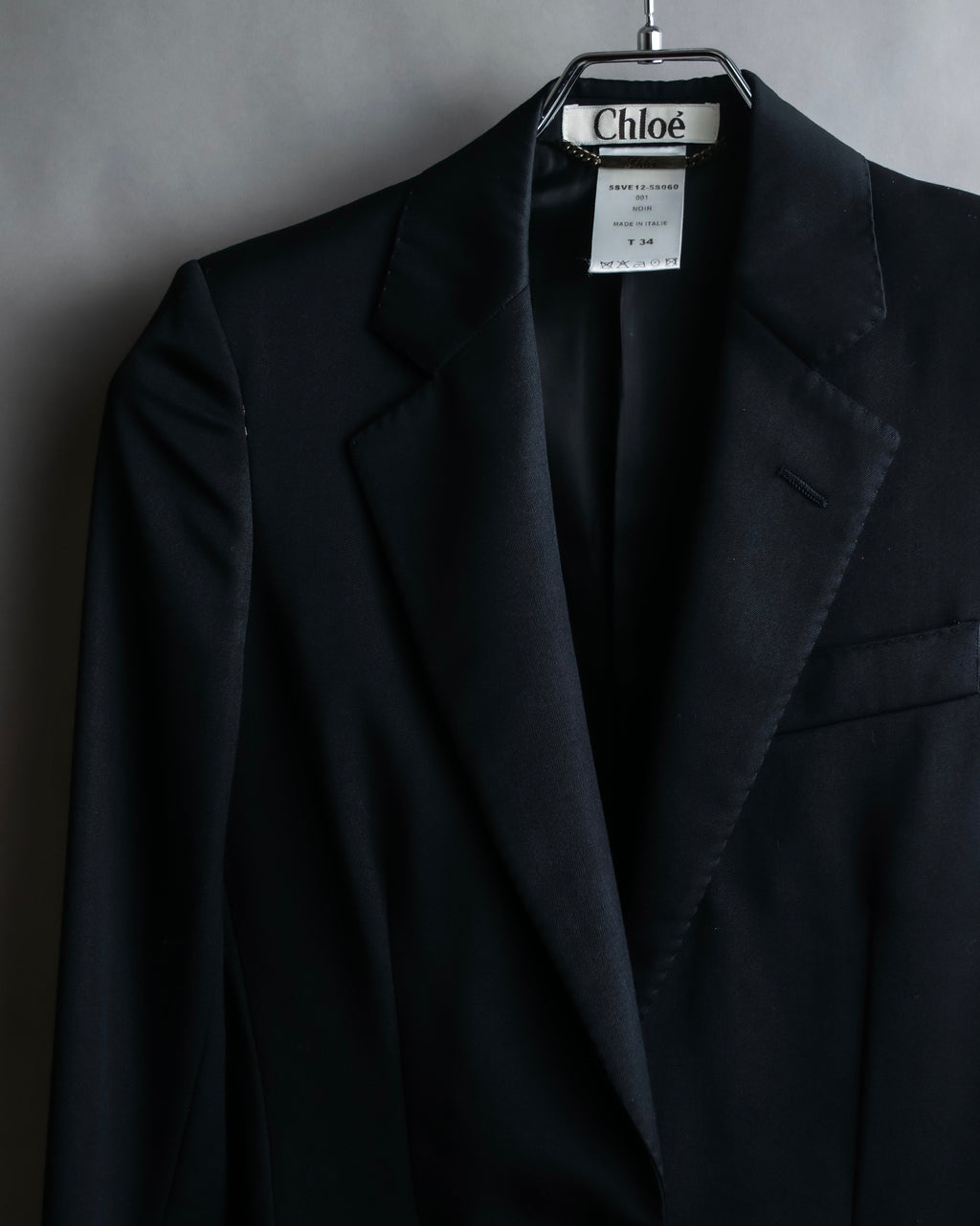 "Chloe" Oversized wool matte black set up