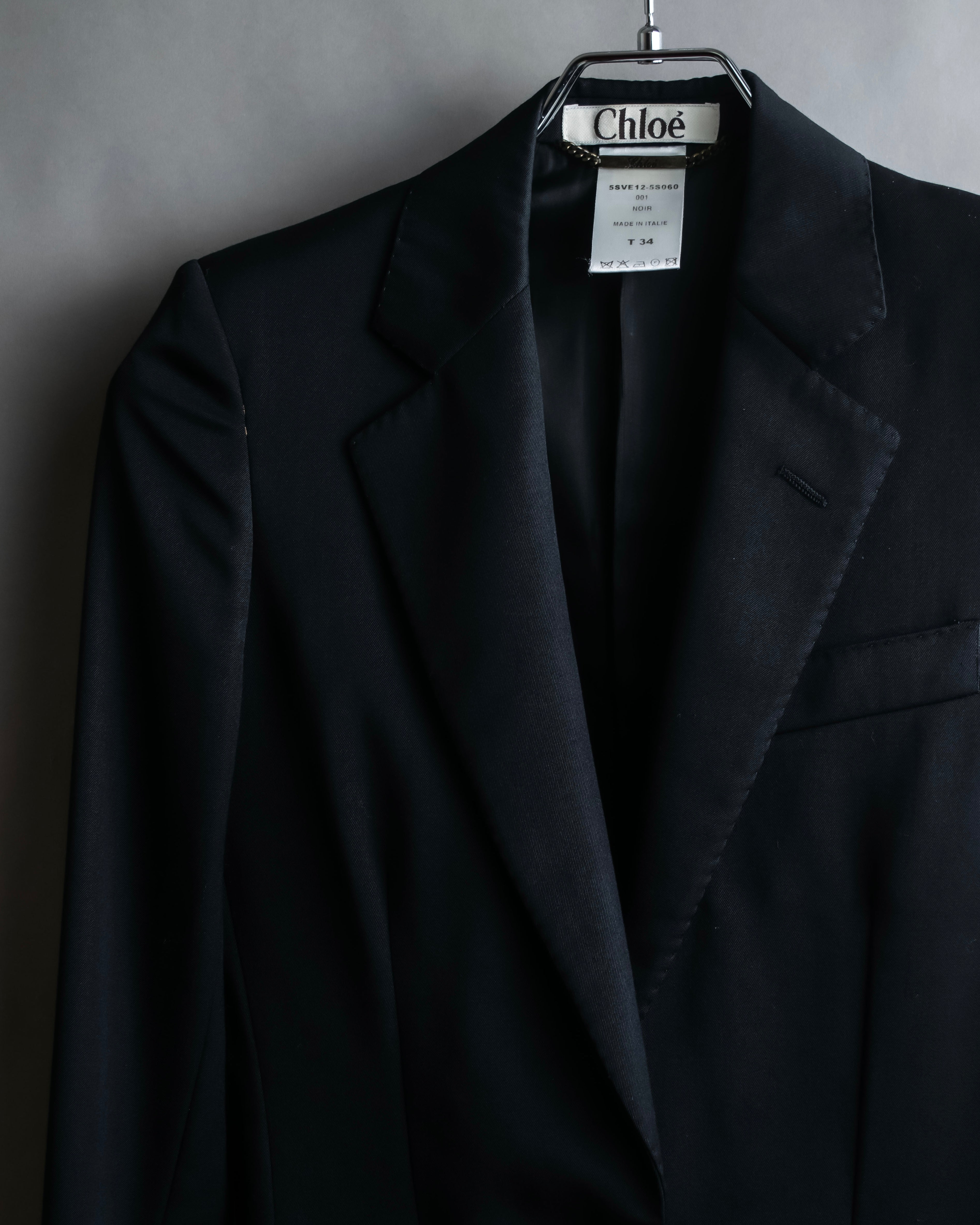 "Chloe" Oversized wool matte black set up