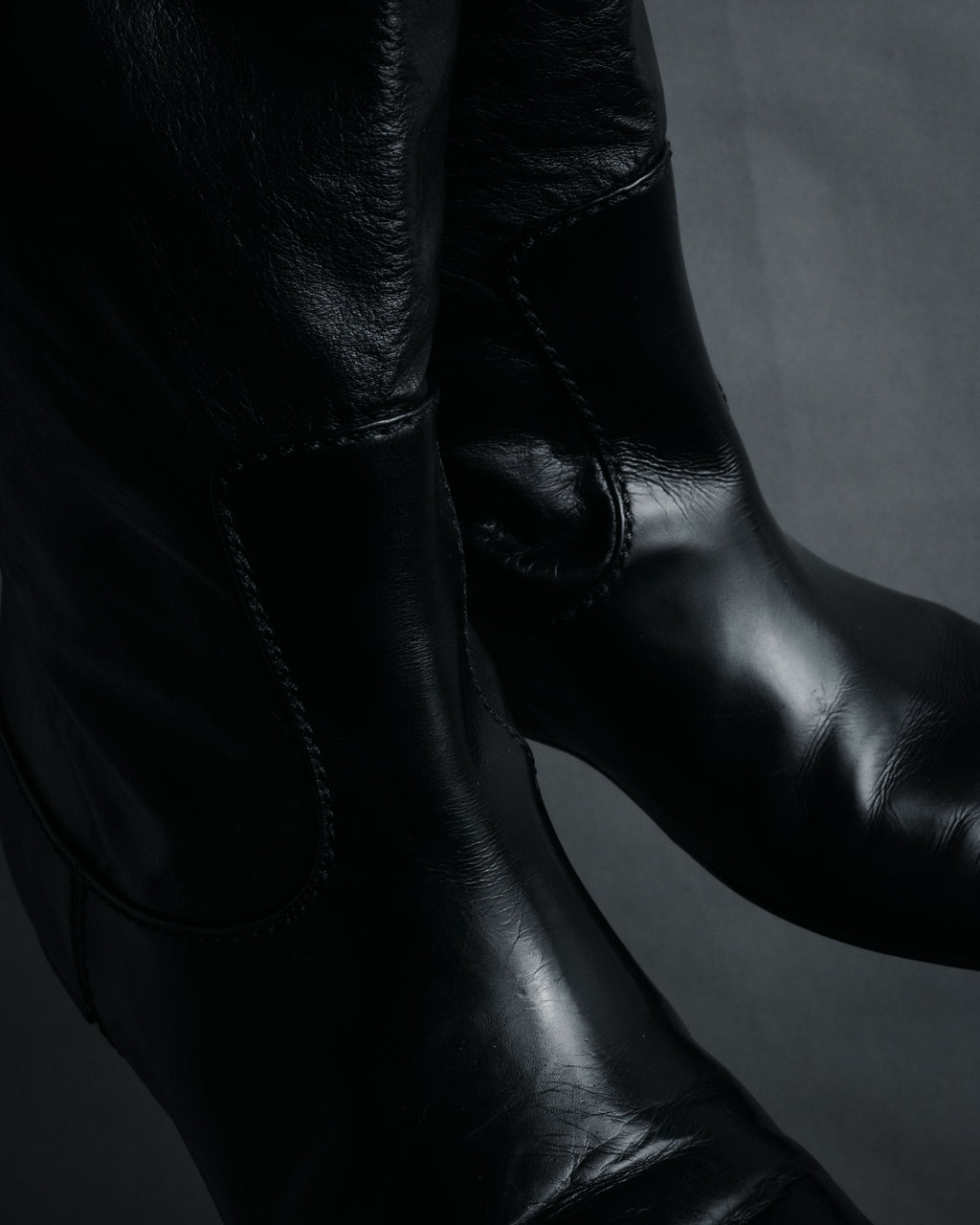 “BOTTEGA VENETA” 2008-2014 Minimal knee-high leather boots