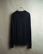 "DIOR" 2010's Minimal bee embroidered wool crewneck sweater