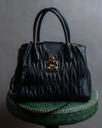 "MIU MIU" Matelasse design 2way leather bag